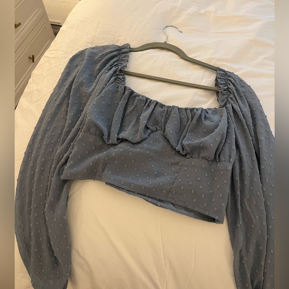Blue crop top